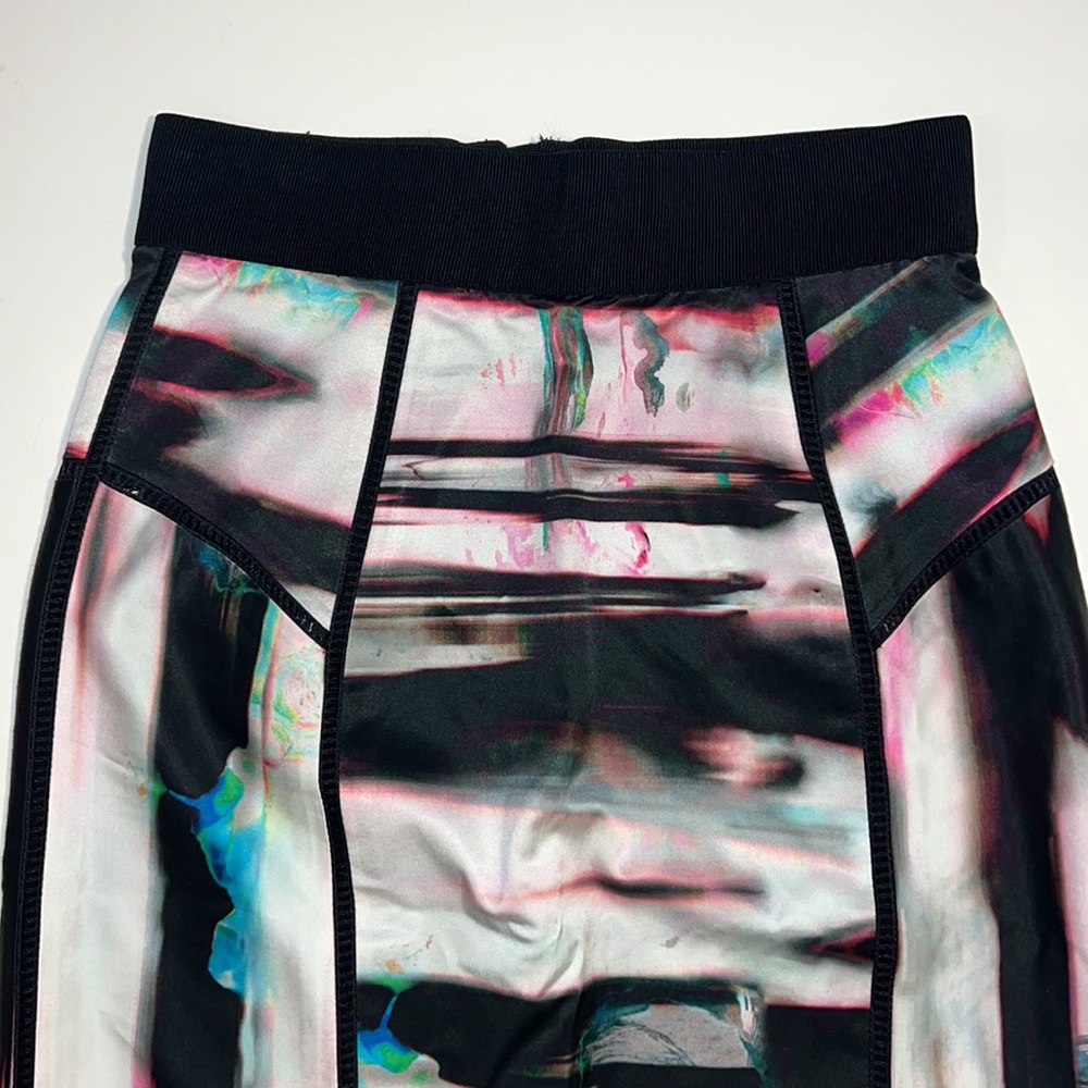 Milly Watercolor Brush Stroke Pencil Skirt, size 0 - Picture 3 of 11